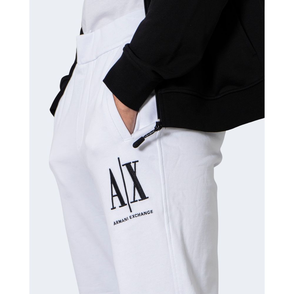 Armani Exchange White Cotton Joggers Workout Pant