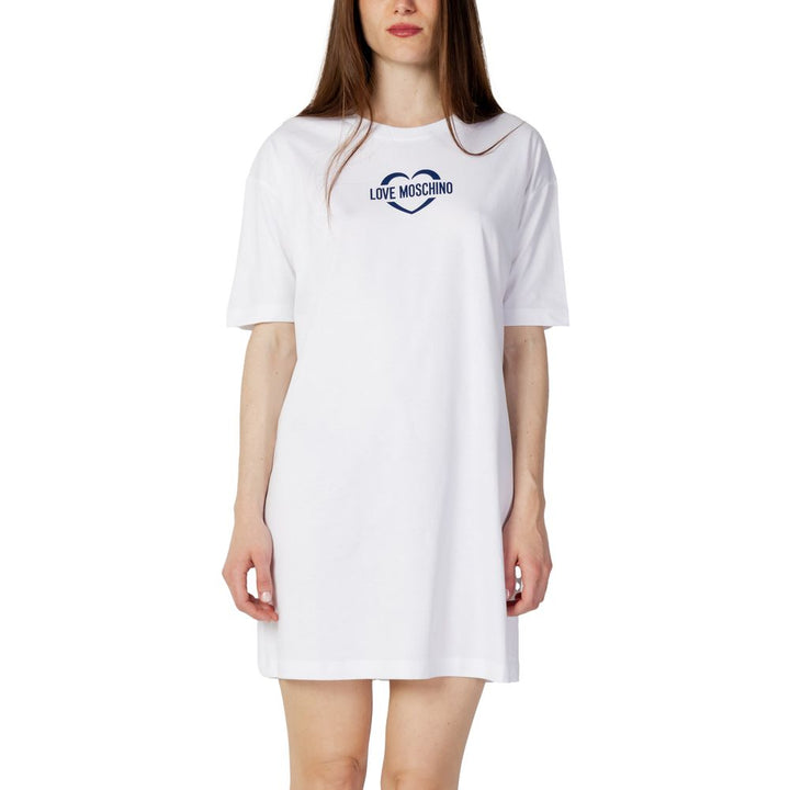 Love Moschino White Cotton Short