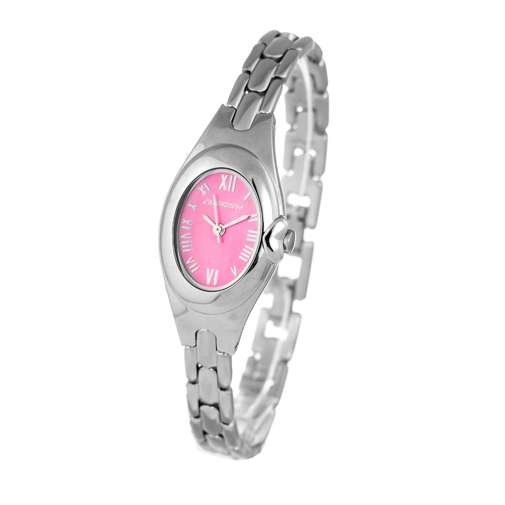 Chronotech Silver Stainless Steel Dress Watch