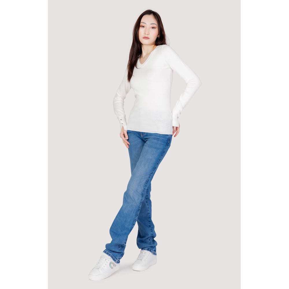 Guess White Cotton Sweatshirt