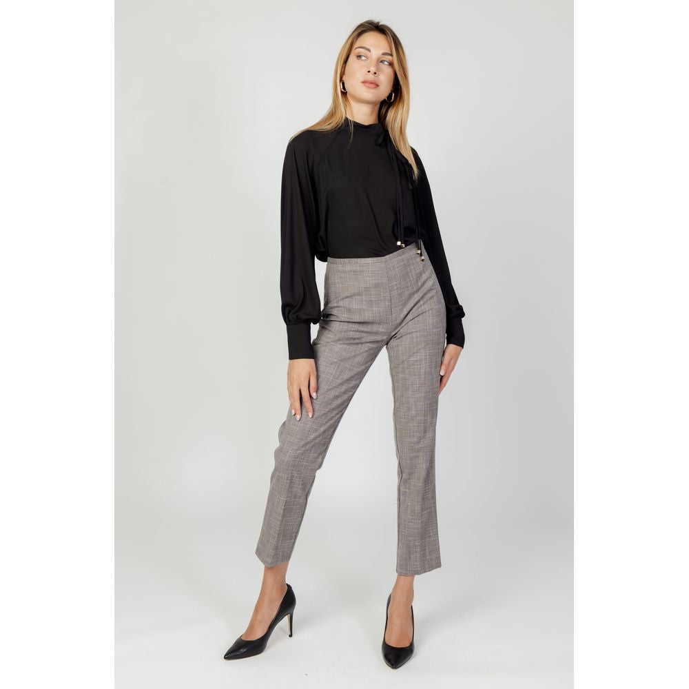 Sandro Ferrone Beige Polyester Dress Pants