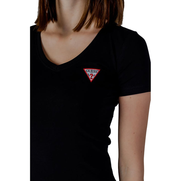 Guess Black Cotton T-Shirt