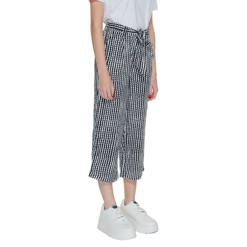 Only Black Viscose Cropped Pants