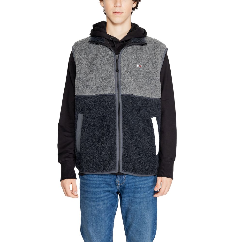 Tommy Hilfiger Jeans Black Recycled Polyester Sleveless Jacket