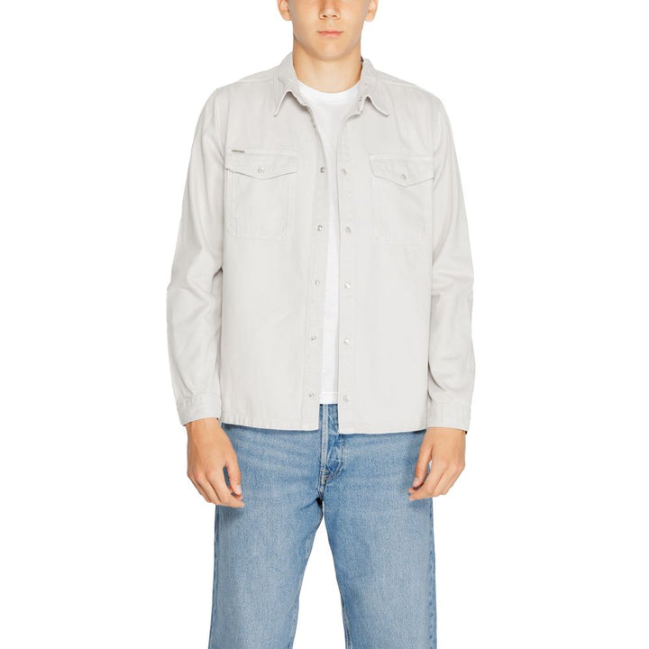 Antony Morato Gray Cotton Dress Shirt