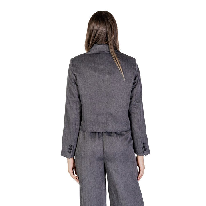 Jacqueline De Yong Gray Polyester Blazer