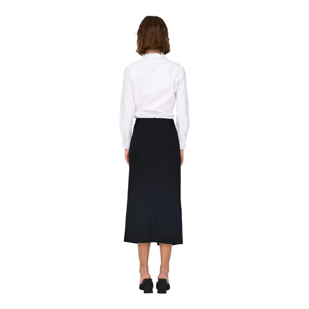 Jacqueline De Yong Gray Polyester Long Skirt