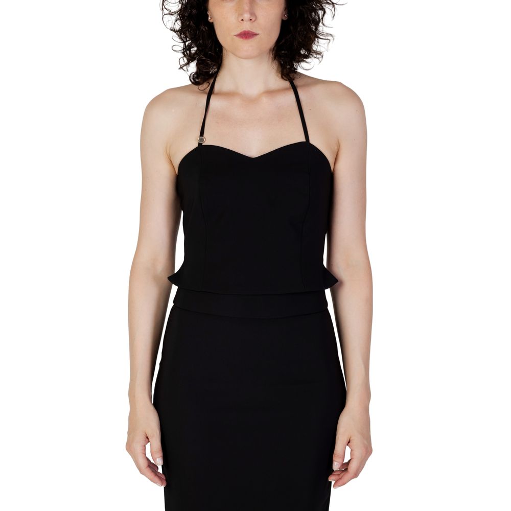 Rinascimento Black Polyester Top