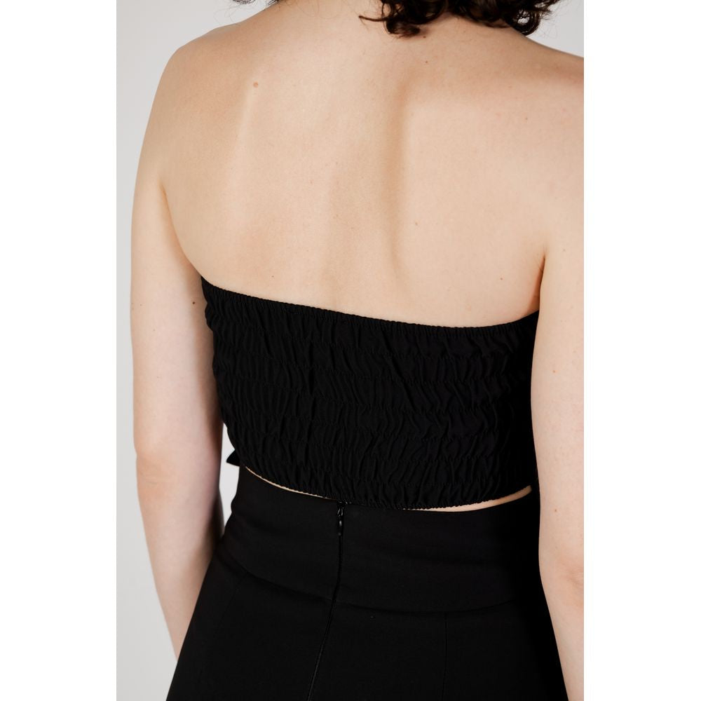 Rinascimento Black Polyester Top