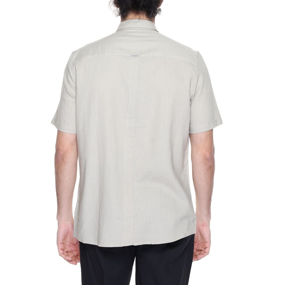 Antony Morato Beige Linen Shortsleeve Shirt