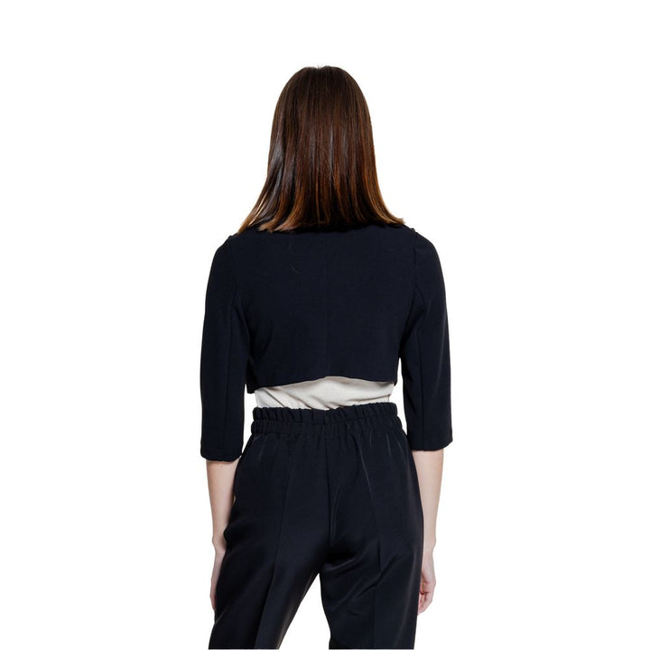 Rinascimento Black Polyester Sleveless Jacket