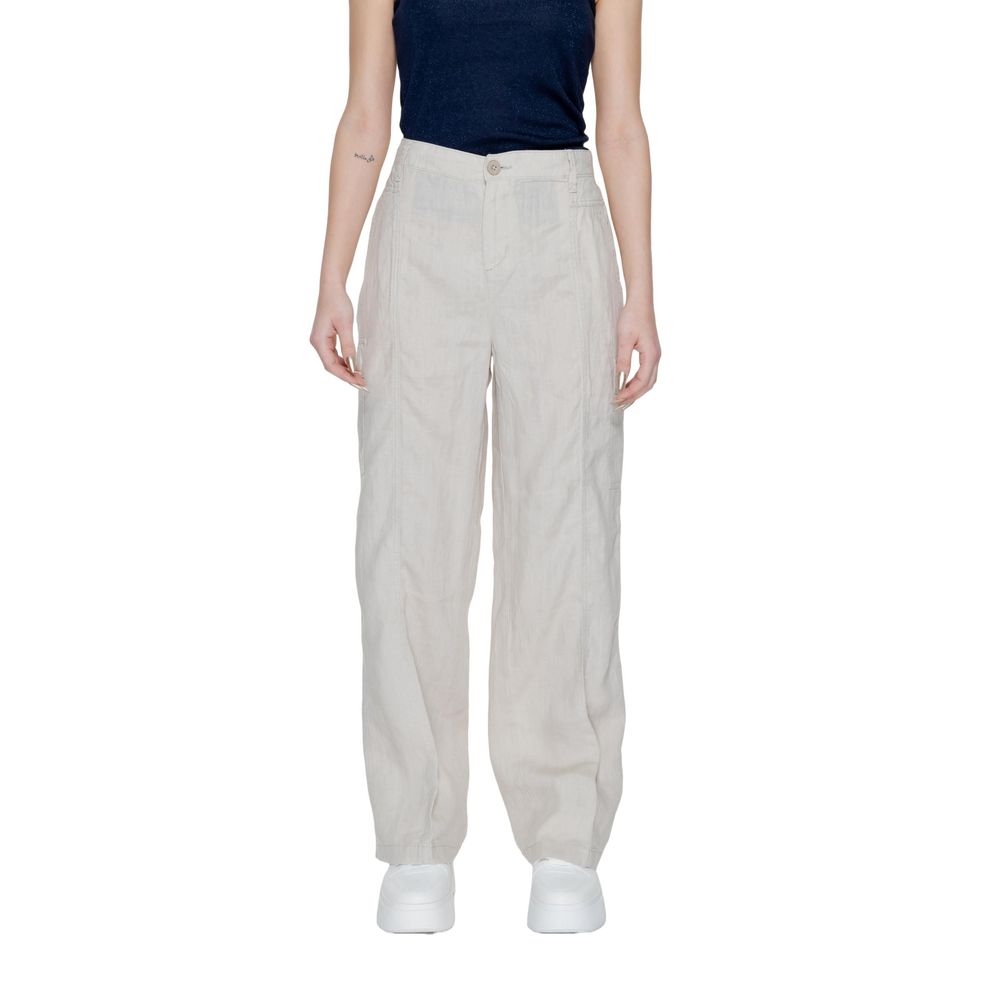 Street One Beige Linen Pant