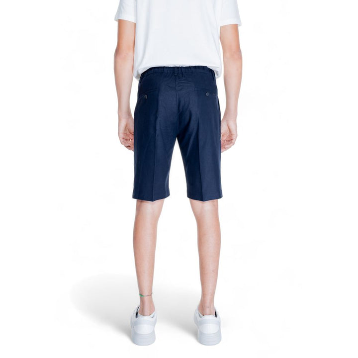 Antony Morato Blue Linen Bermuda