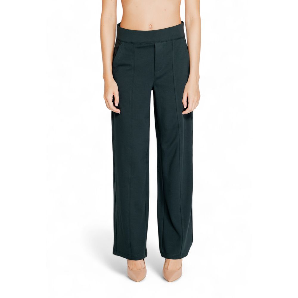 Street One Green Viscose Flared Pants