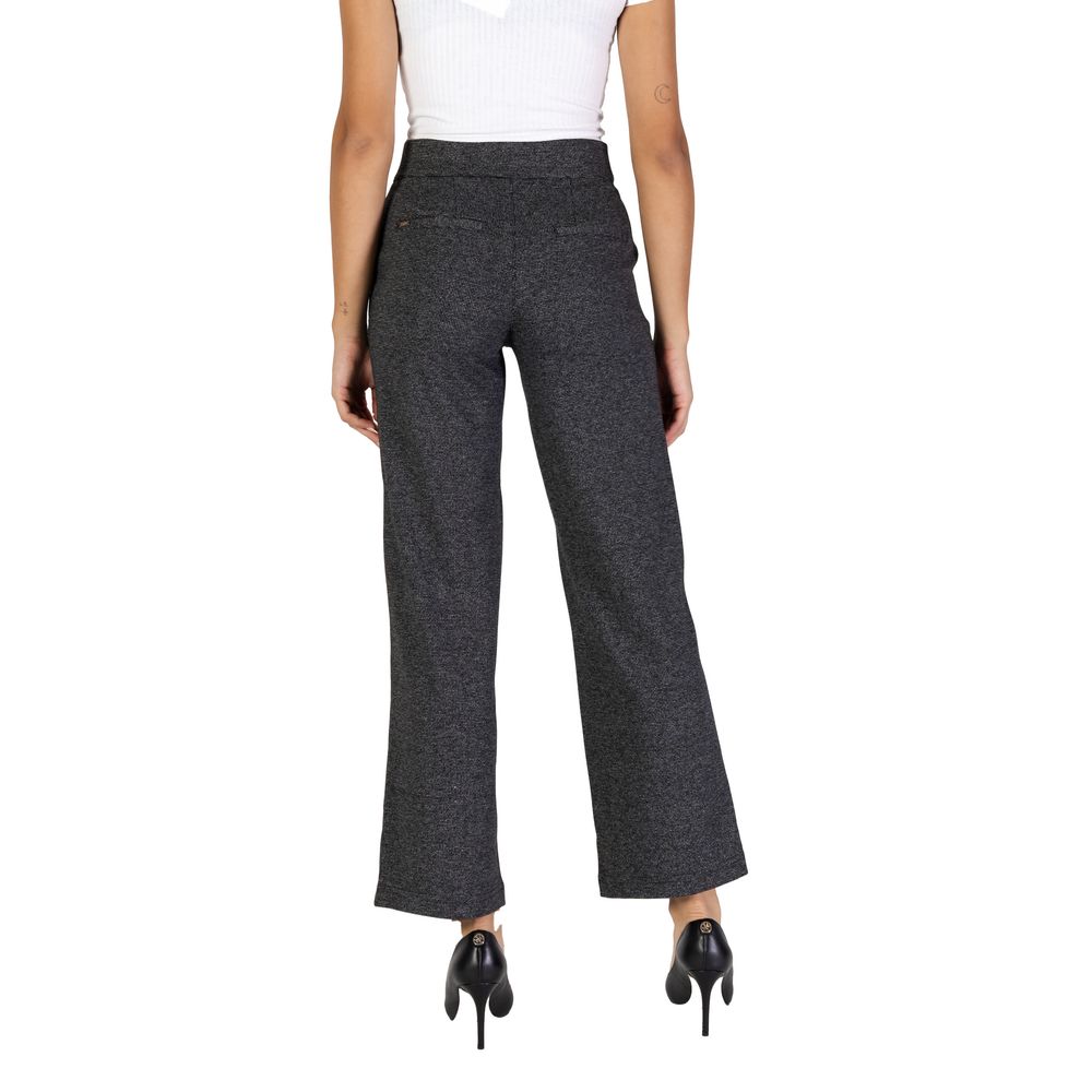 Street One Black Polyester Casual Pants