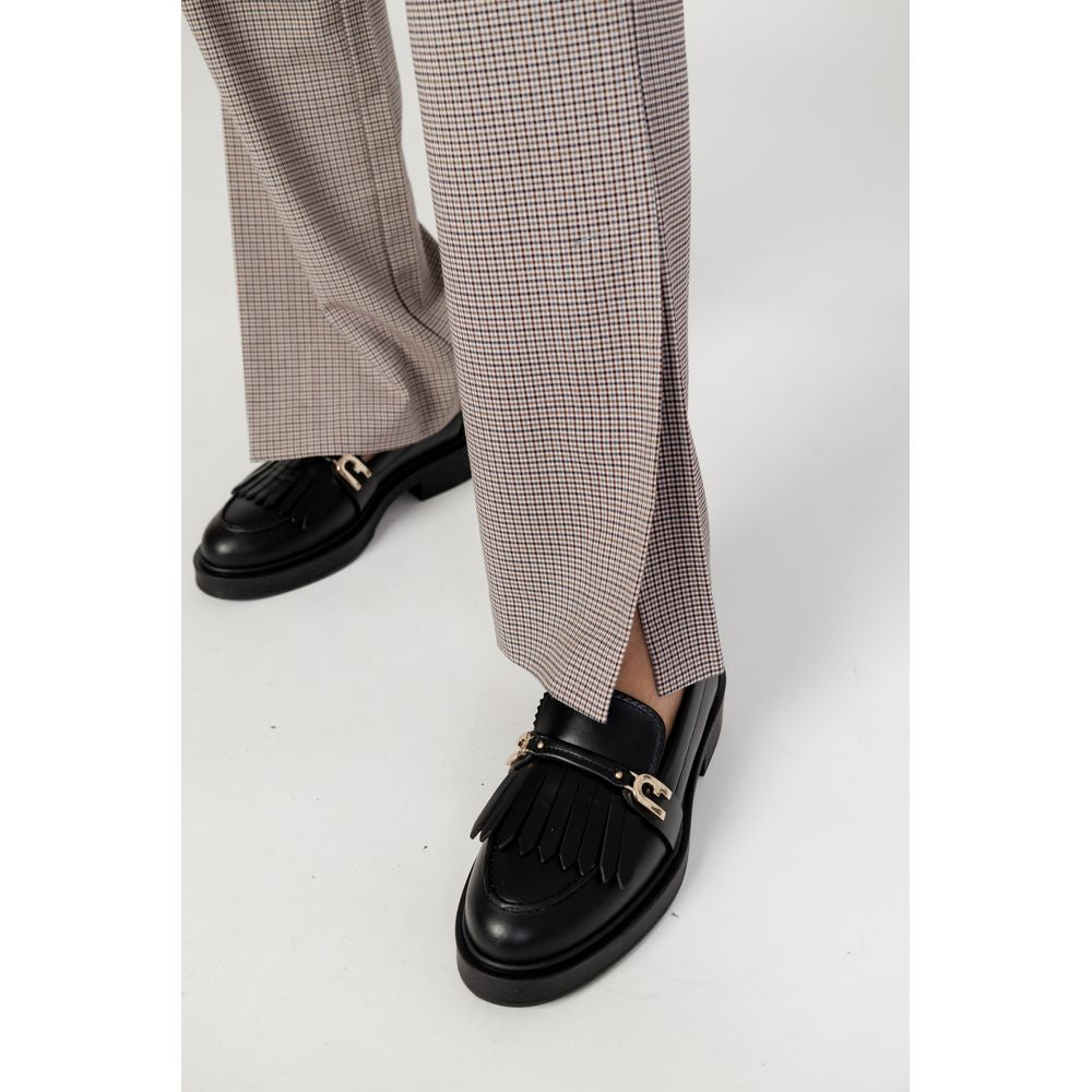 Only Beige Polyester Flared Pants