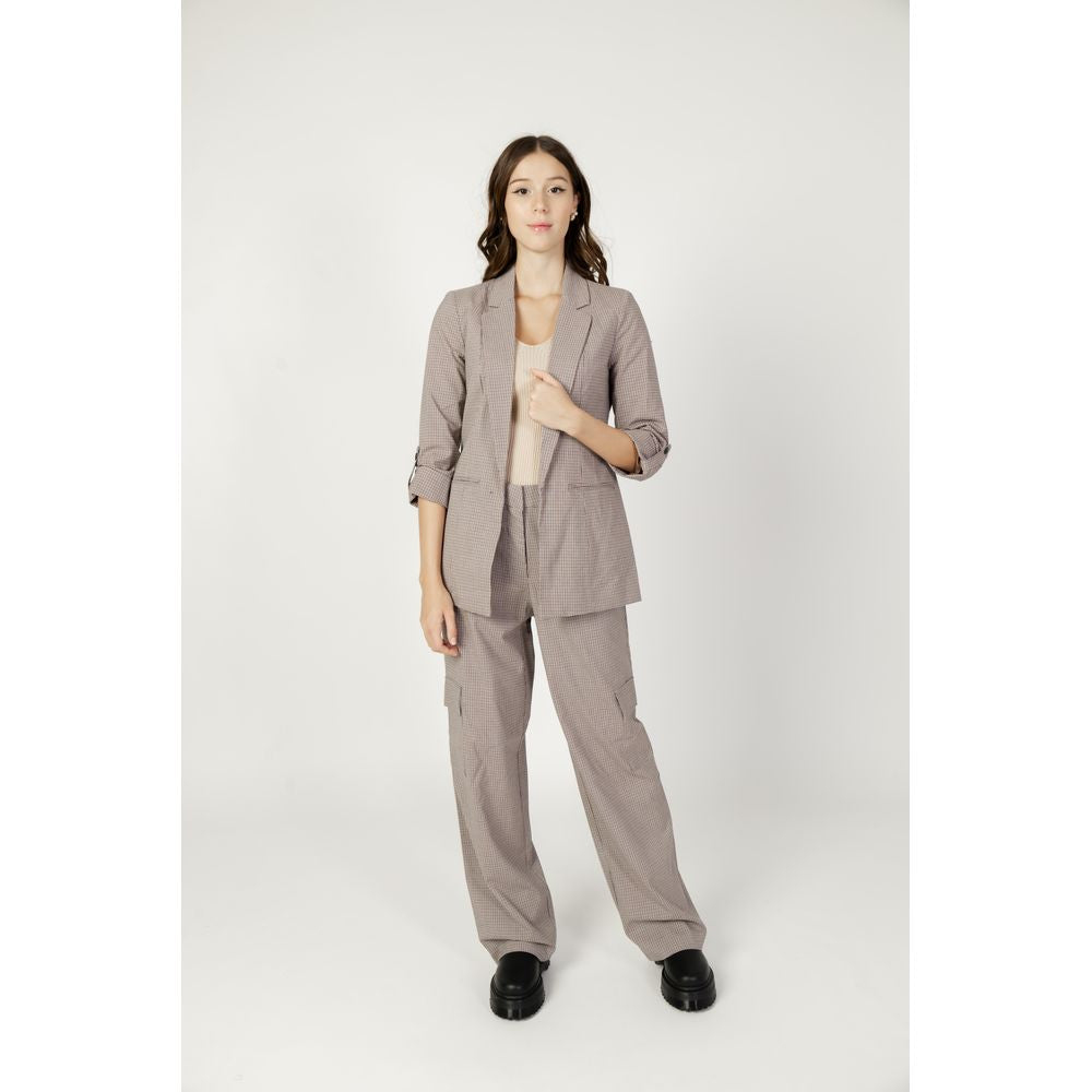 Only Beige Polyester Cargo Pants