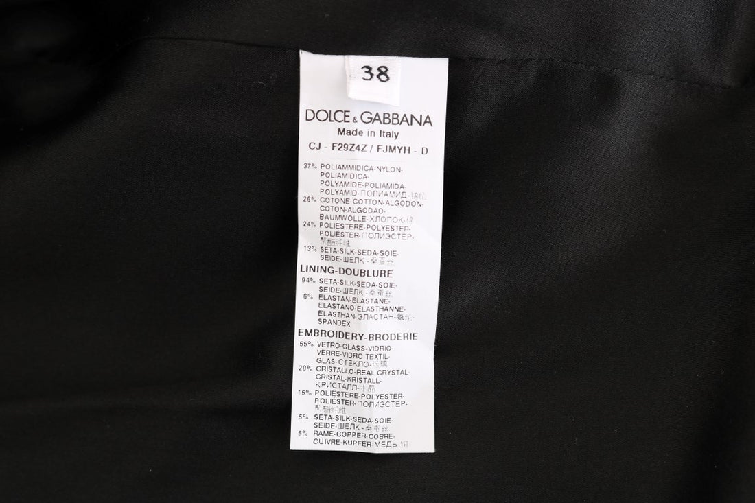 Dolce & Gabbana Black Brocade Blazer Jacket