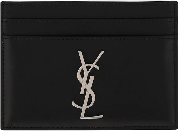 Saint Laurent Men's CASSANDRE card case in smooth leather