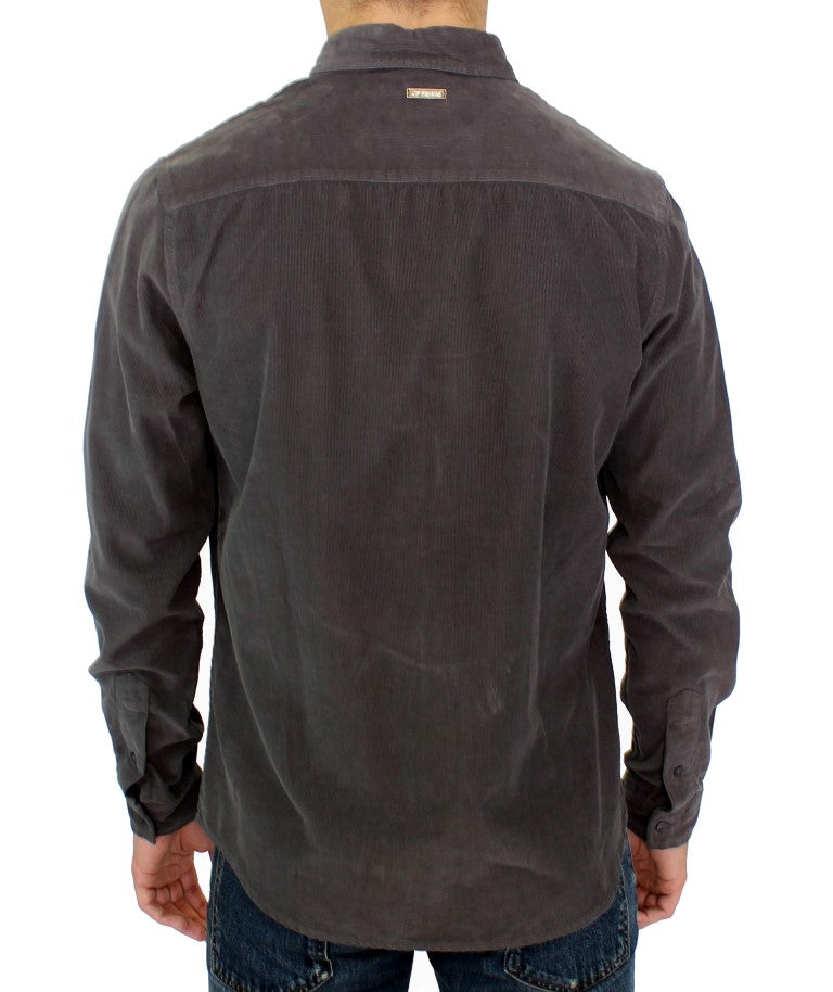 GF Ferre Green Button Front Cotton Casual Shirt