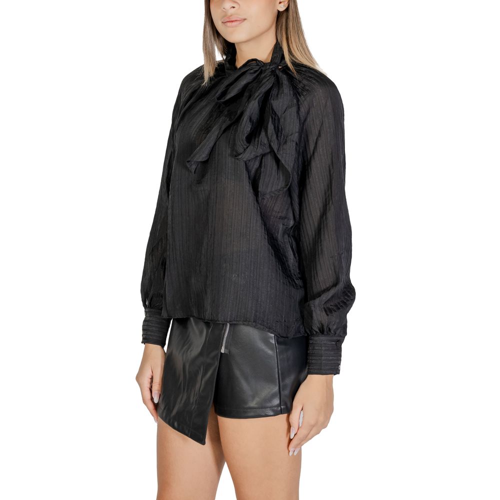Jacqueline De Yong Black Polyester Blouse