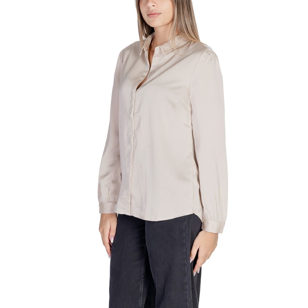 Vila Clothes Gold Polyester Blouse