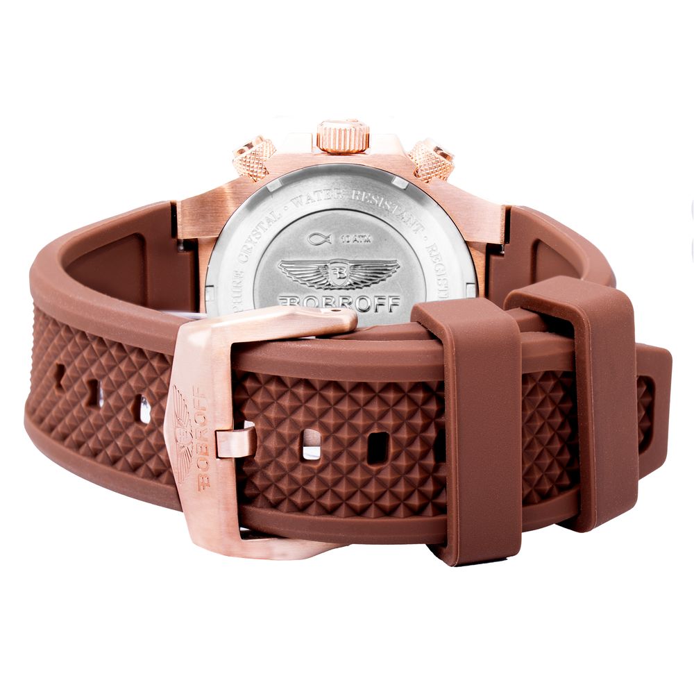 Bobroff Brown Rubber Sport Watch