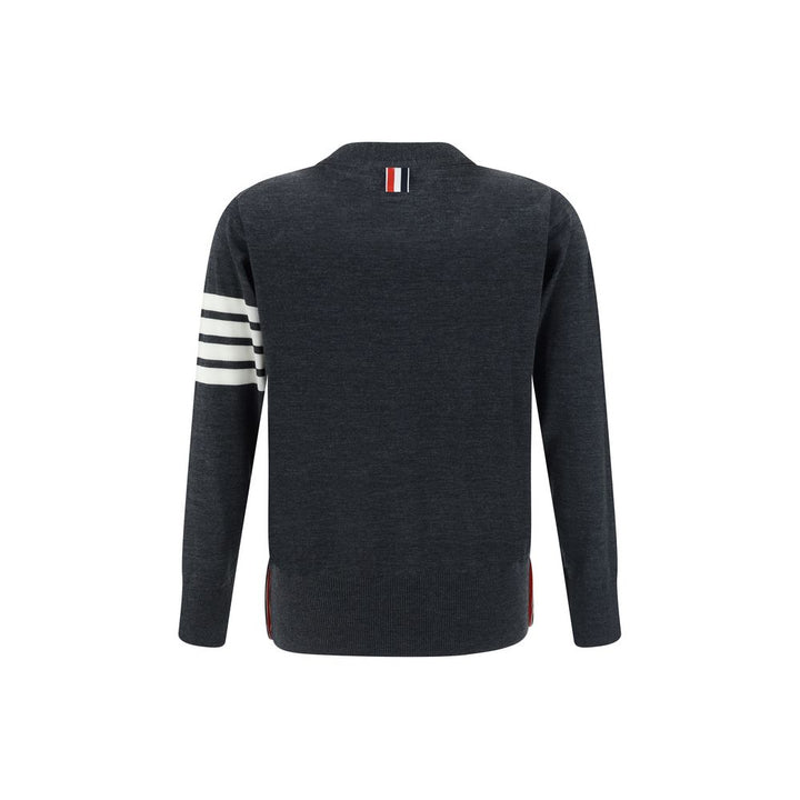 Thom Browne Gray Fleece Wool Cardigan