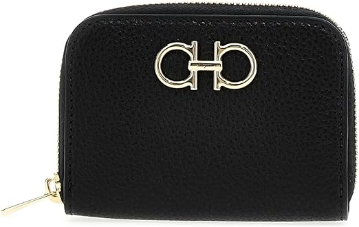 Salvatore Ferragamo Women's Gancini Black Leather Wallet in GIft Box