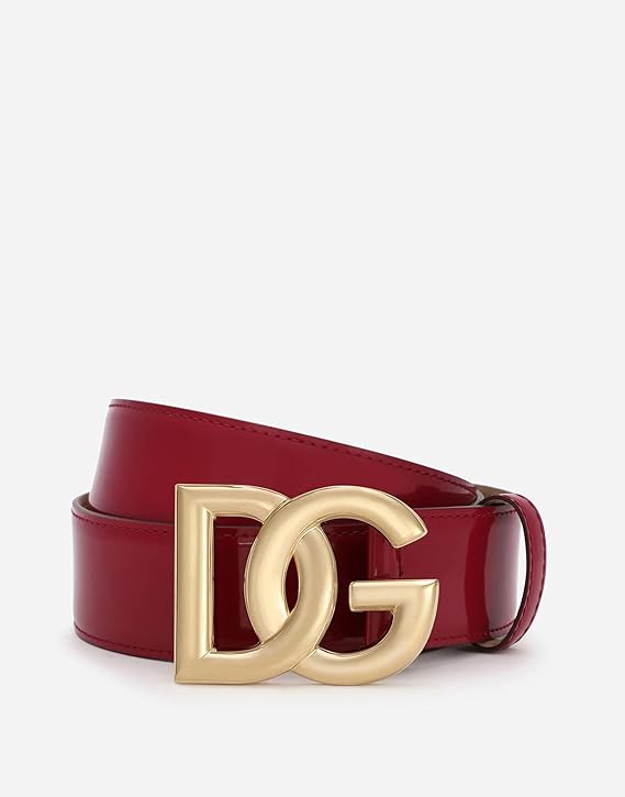 Dolce & Gabbana WOMEN'S Polished calfskin belt with DG logo (85IT-16/XL)