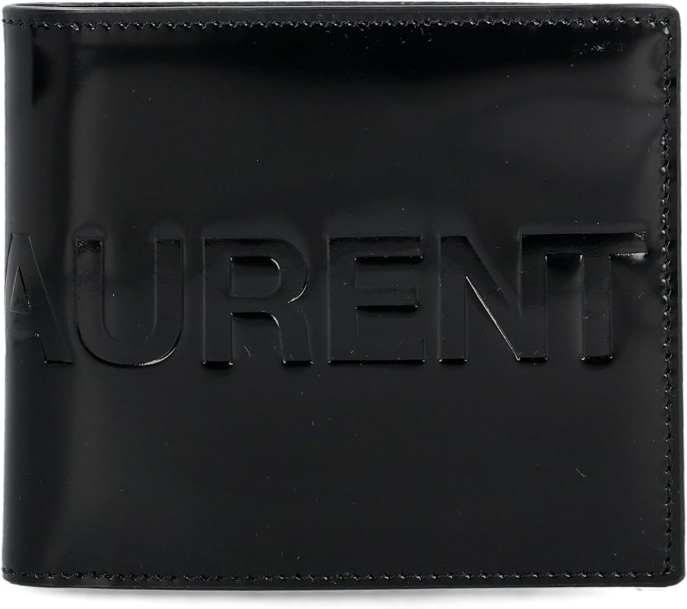 Saint Laurent Men's EAST/WEST wallet in brushed leather
