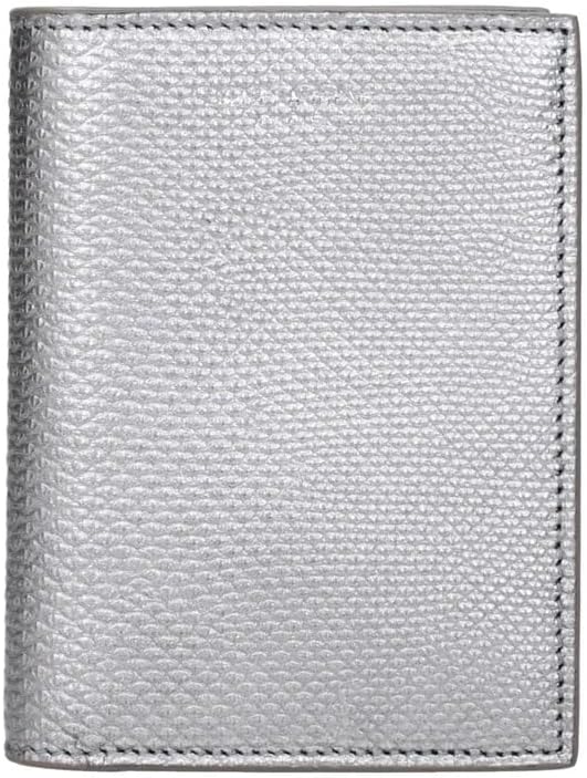 Saint Laurent Men's Silver Black Leather Wallet