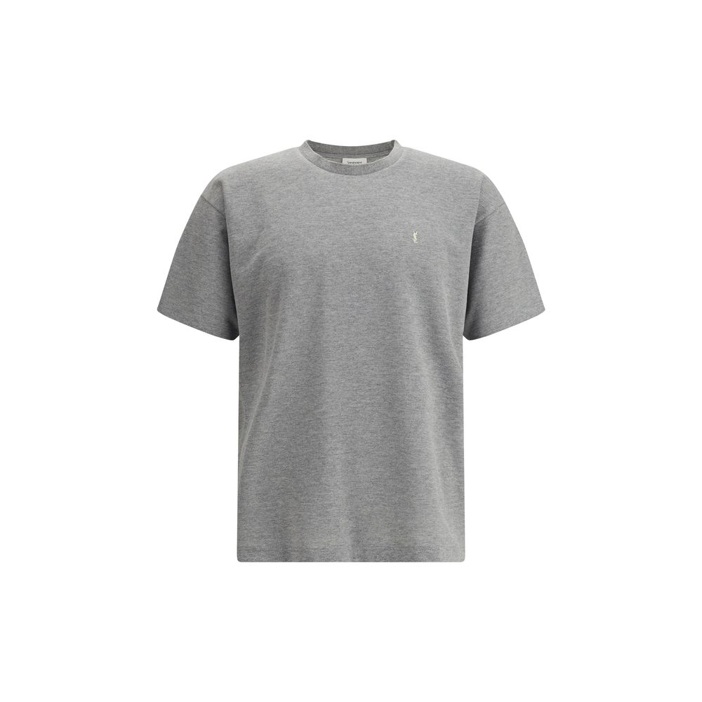 Saint Laurent Grey Cotton Oversized T-shirt