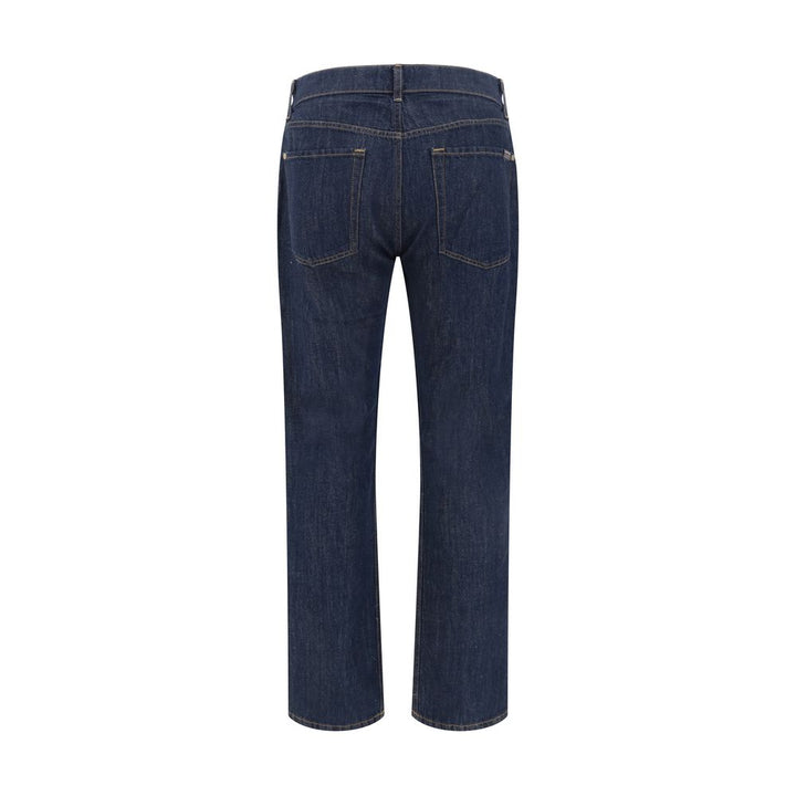 7FOR Blue Cotton Straight-Leg Jeans