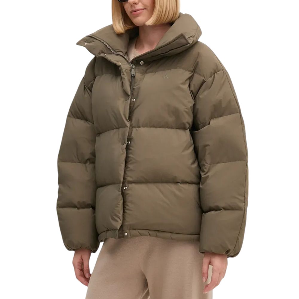 Calvin Klein Jeans Brown Polyester Coat