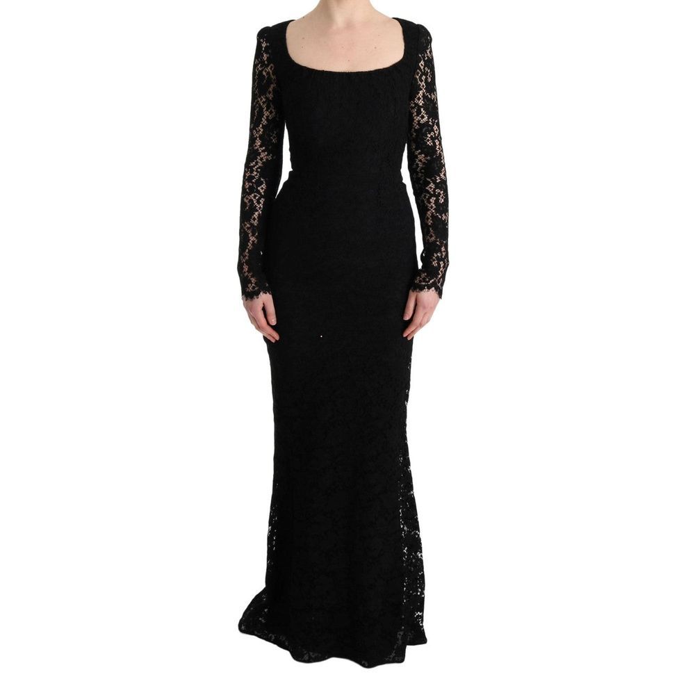 Dolce & Gabbana Black Cotton Cocktail Dress