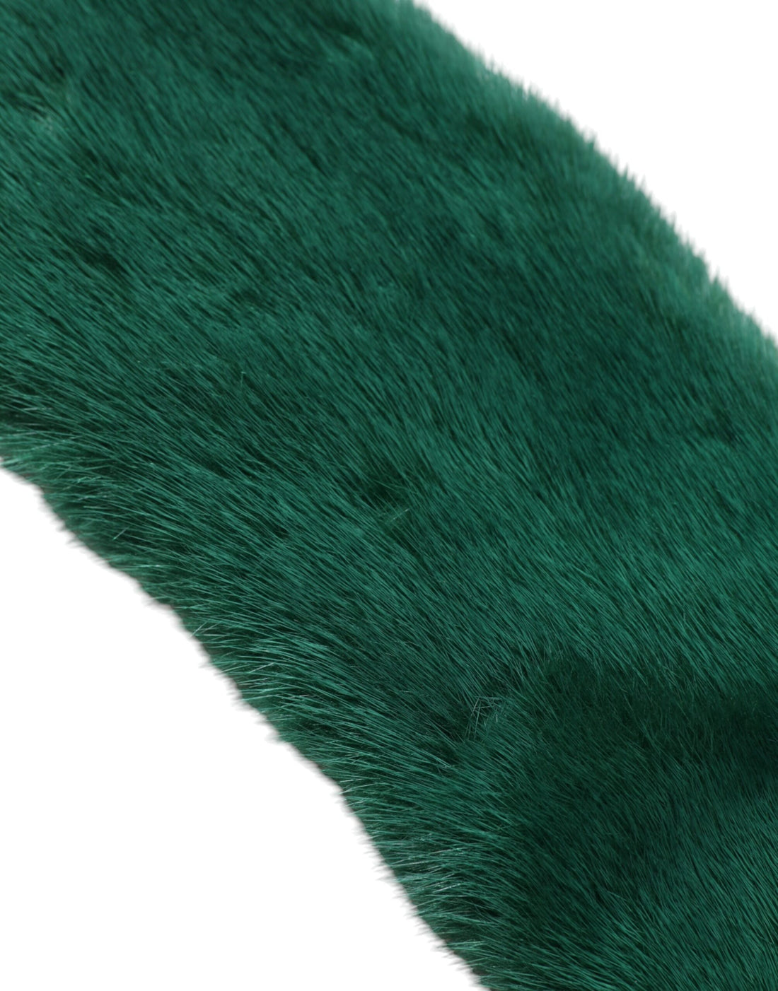Dolce & Gabbana Green Mink Fur Collar Women Neck Wrap Scarf