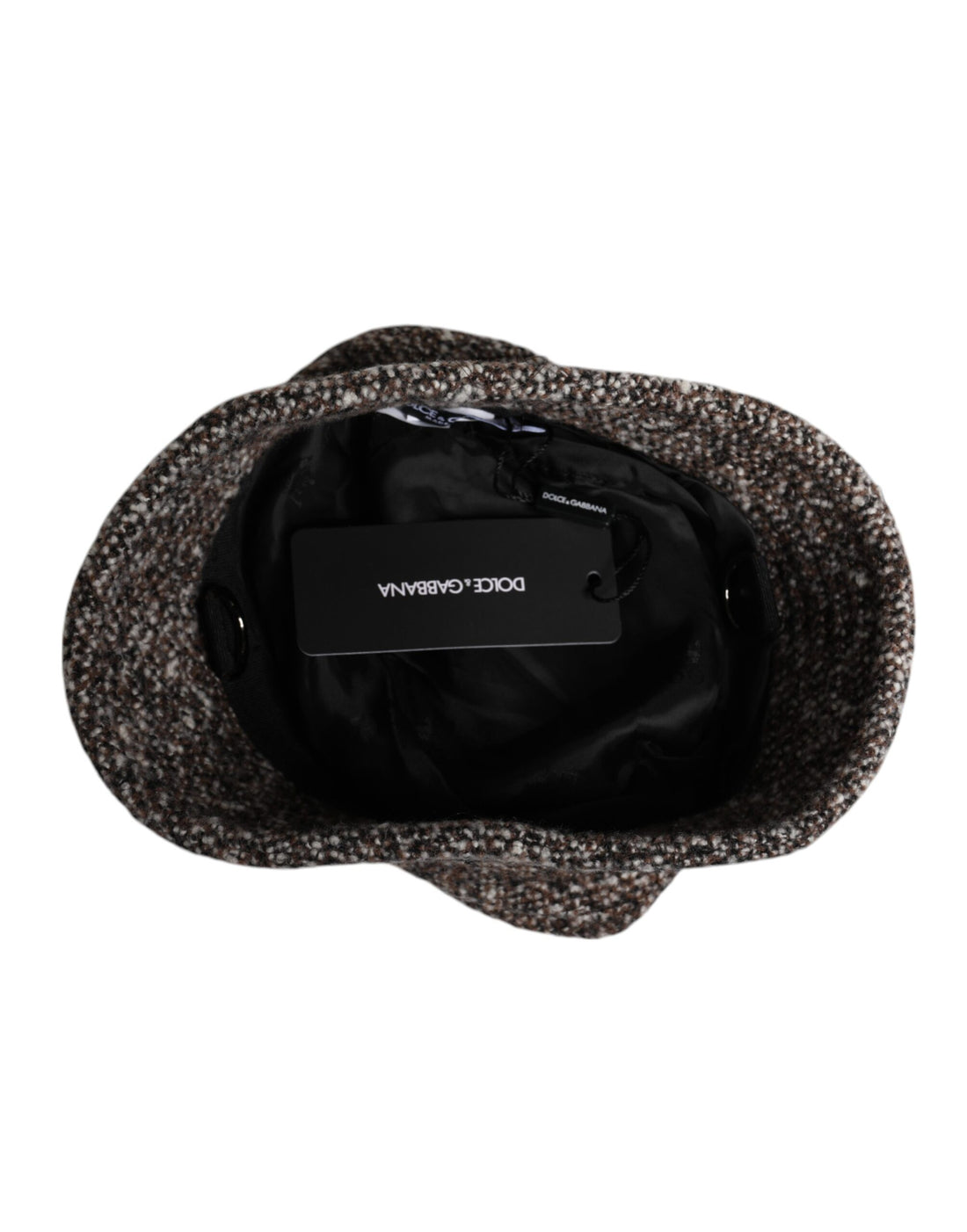 Dolce & Gabbana Brown Alpaca Wool Woven Bucket Hat
