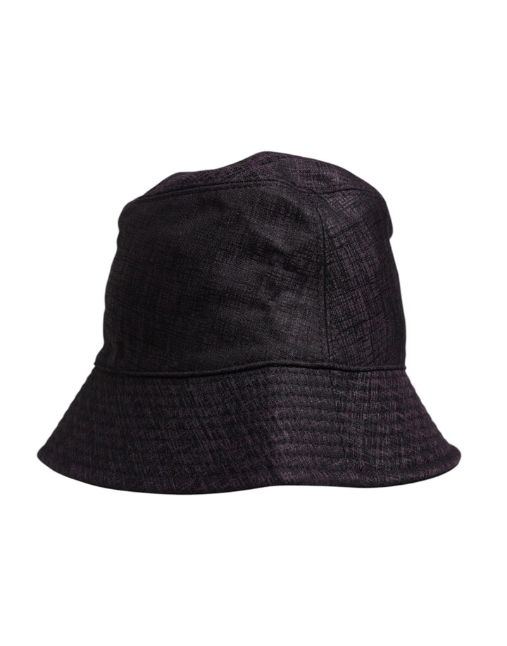 Dolce & Gabbana Black Wide Brim Nylon Bucket Hat