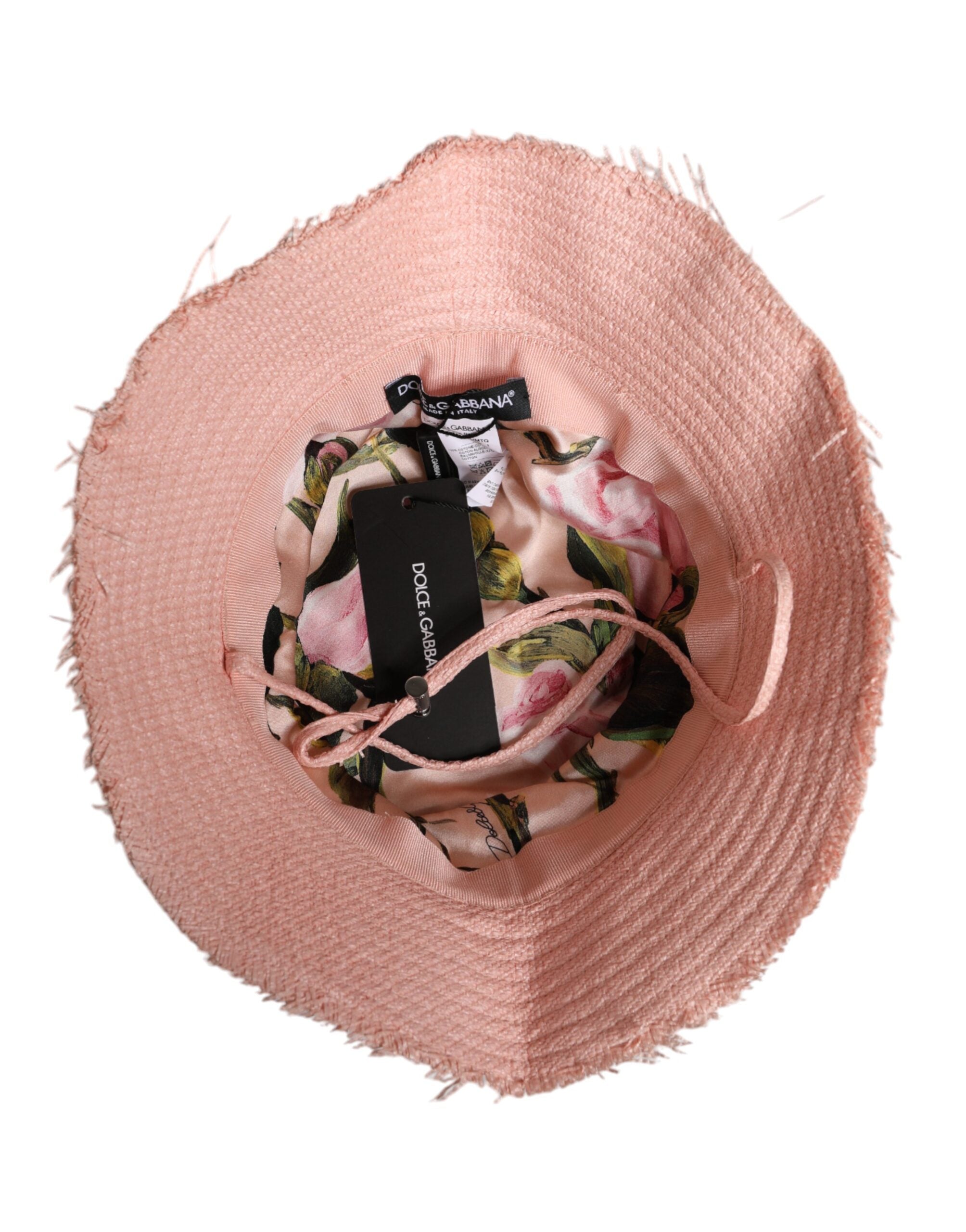 Dolce & Gabbana Pink Cotton Wide Brim Bucket Hat