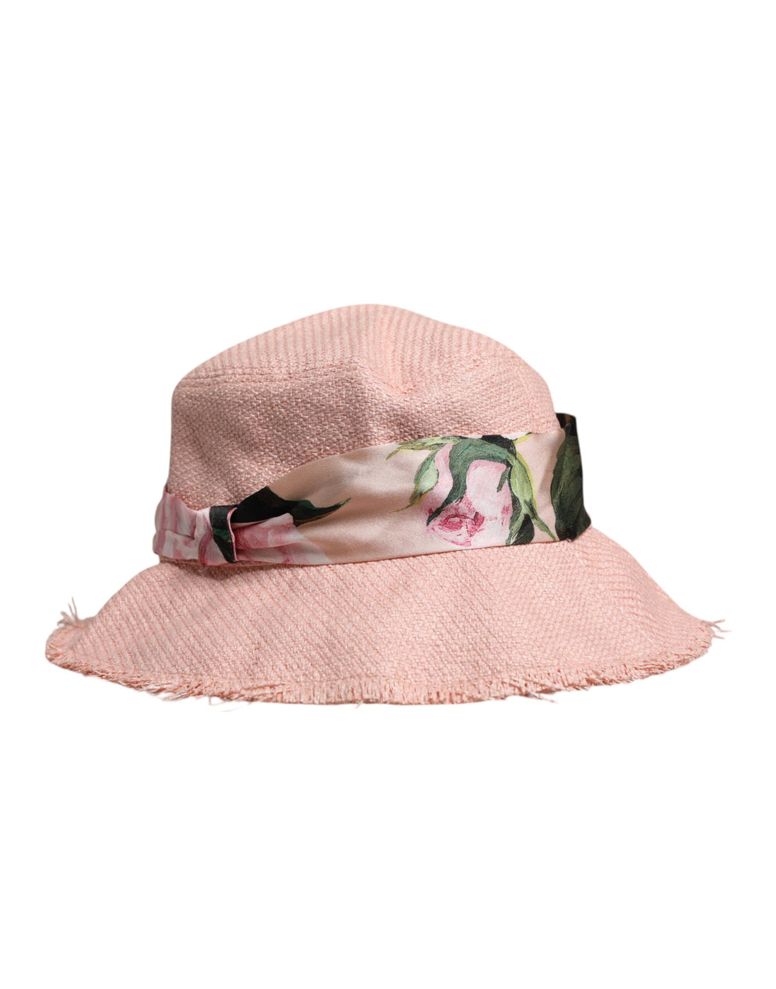 Dolce & Gabbana Pink Cotton Wide Brim Bucket Hat