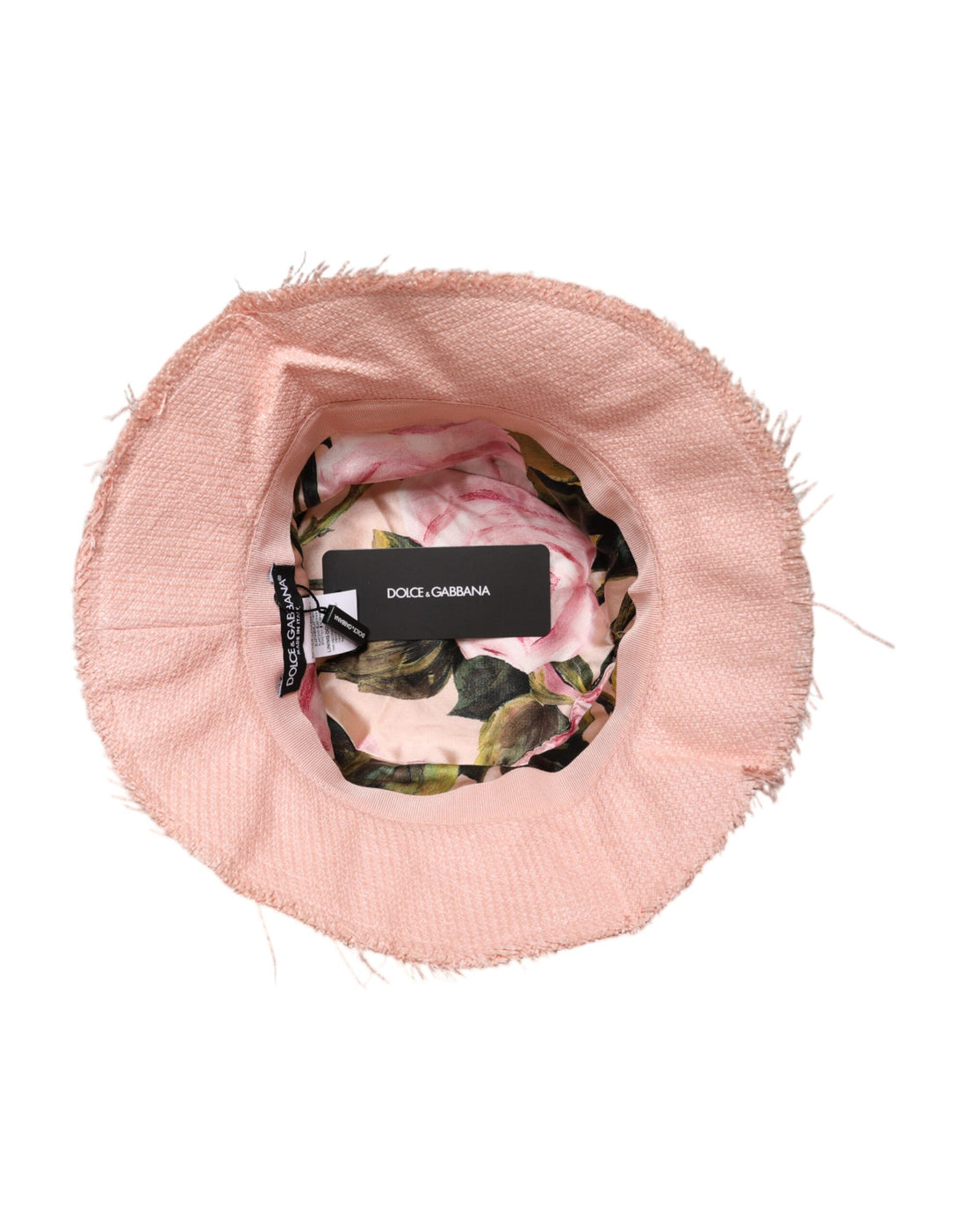 Dolce & Gabbana Pink Cotton Wide Brim Bucket Hat