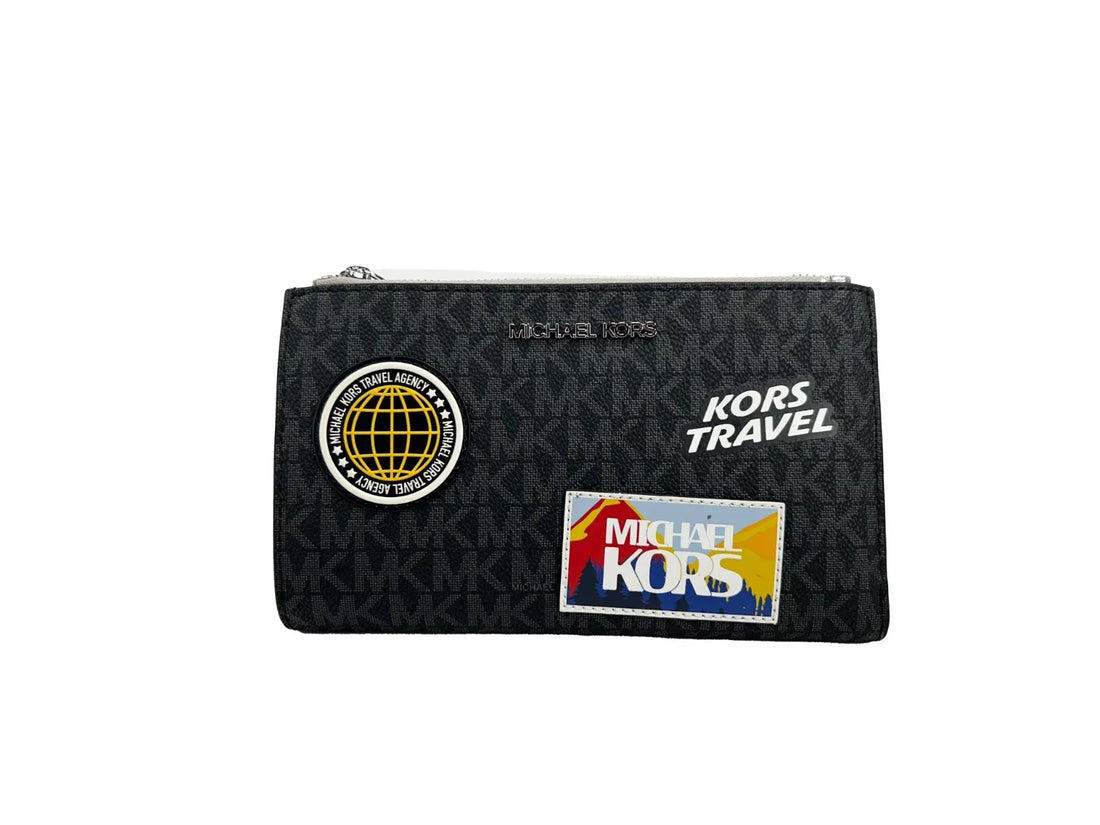 Michael Kors Jet Set Travel Double Zip Wristlet Wallet