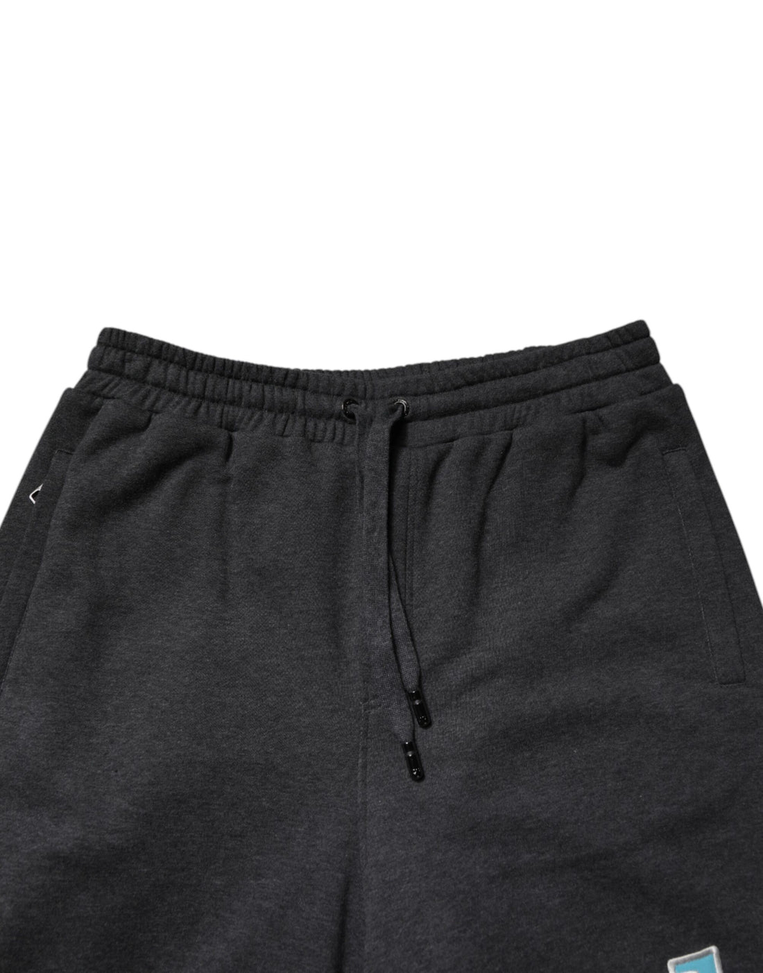 Dolce & Gabbana Dark Gray Cotton Layered Straight Sweatpants Pants