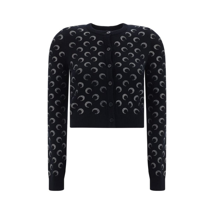 Marine Serre Black Viscose Cardigan