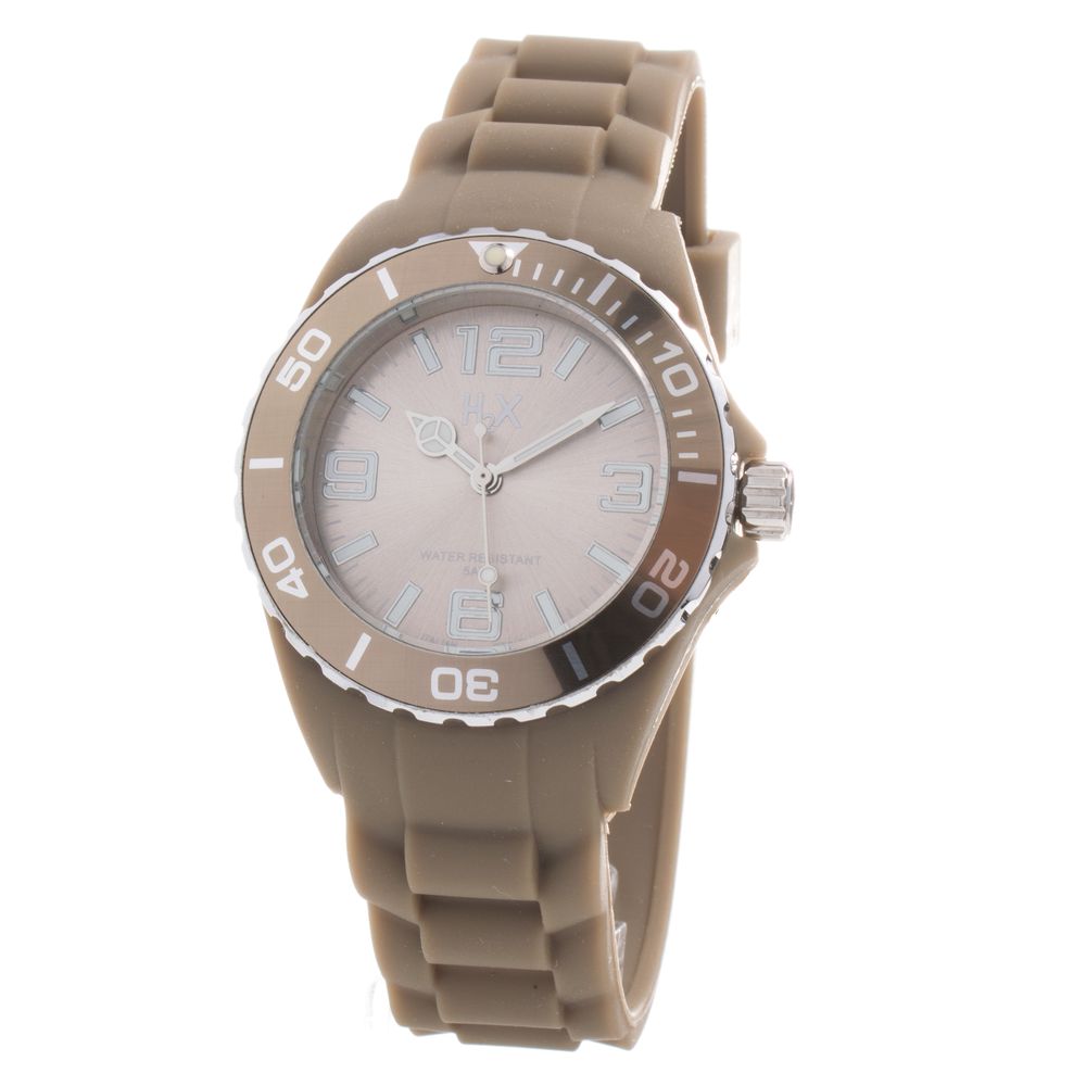 Haurex Brown Rubber Sport Watch