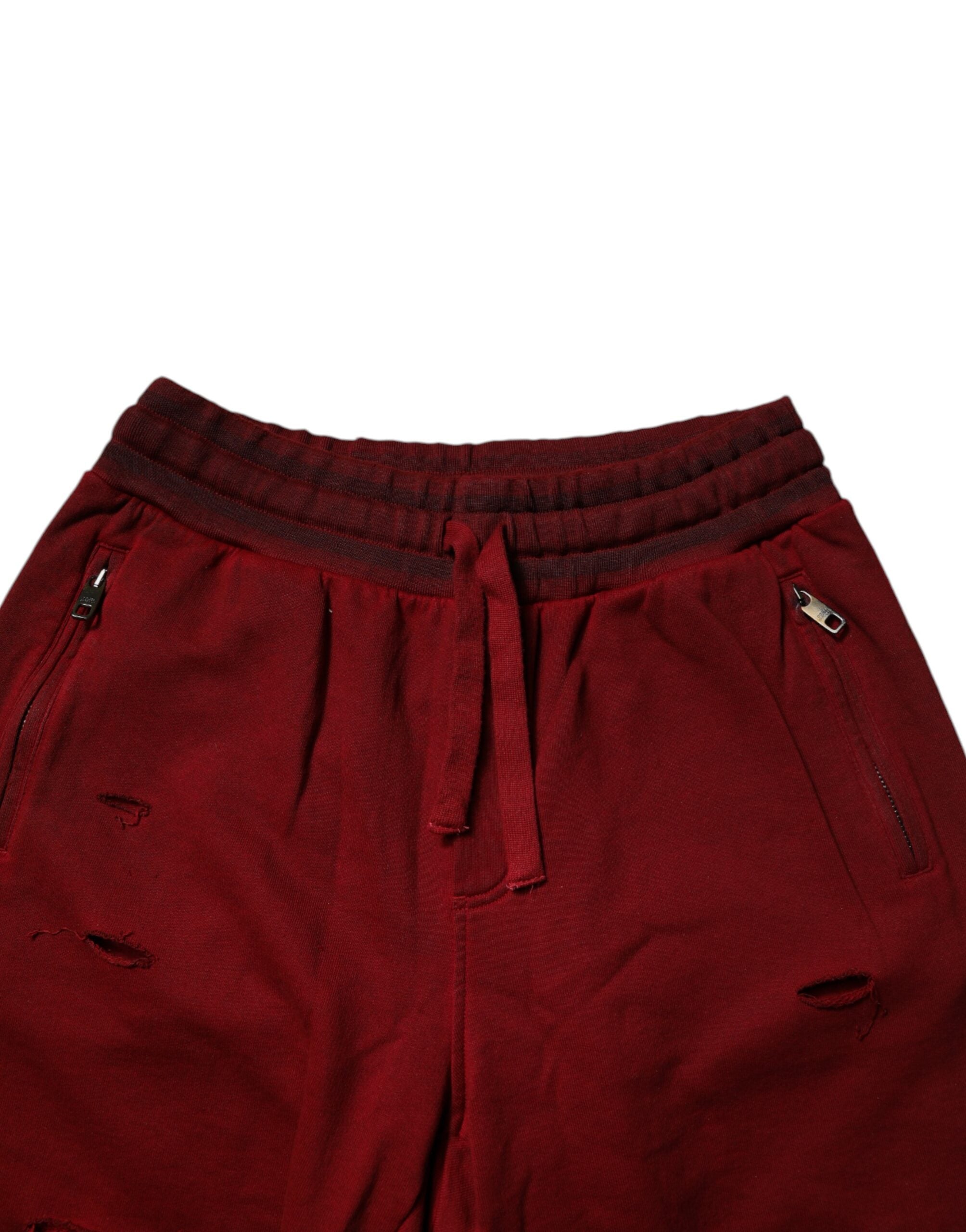 Dolce & Gabbana Bordeaux Cotton Bermuda Men Sweatshorts Shorts