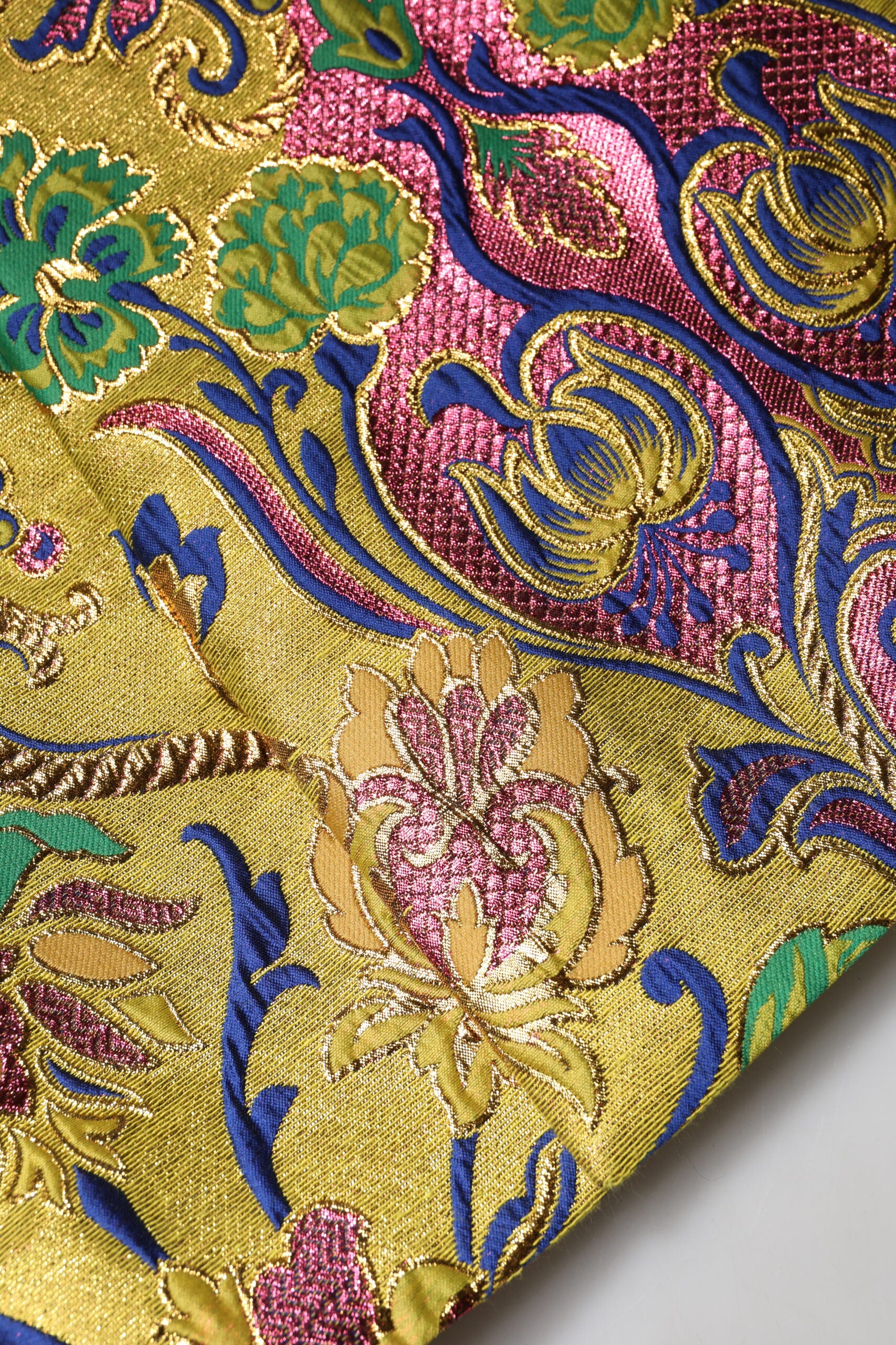 Dolce & Gabbana Multicolor Floral Jacquard Mid Waist Mini Skirt