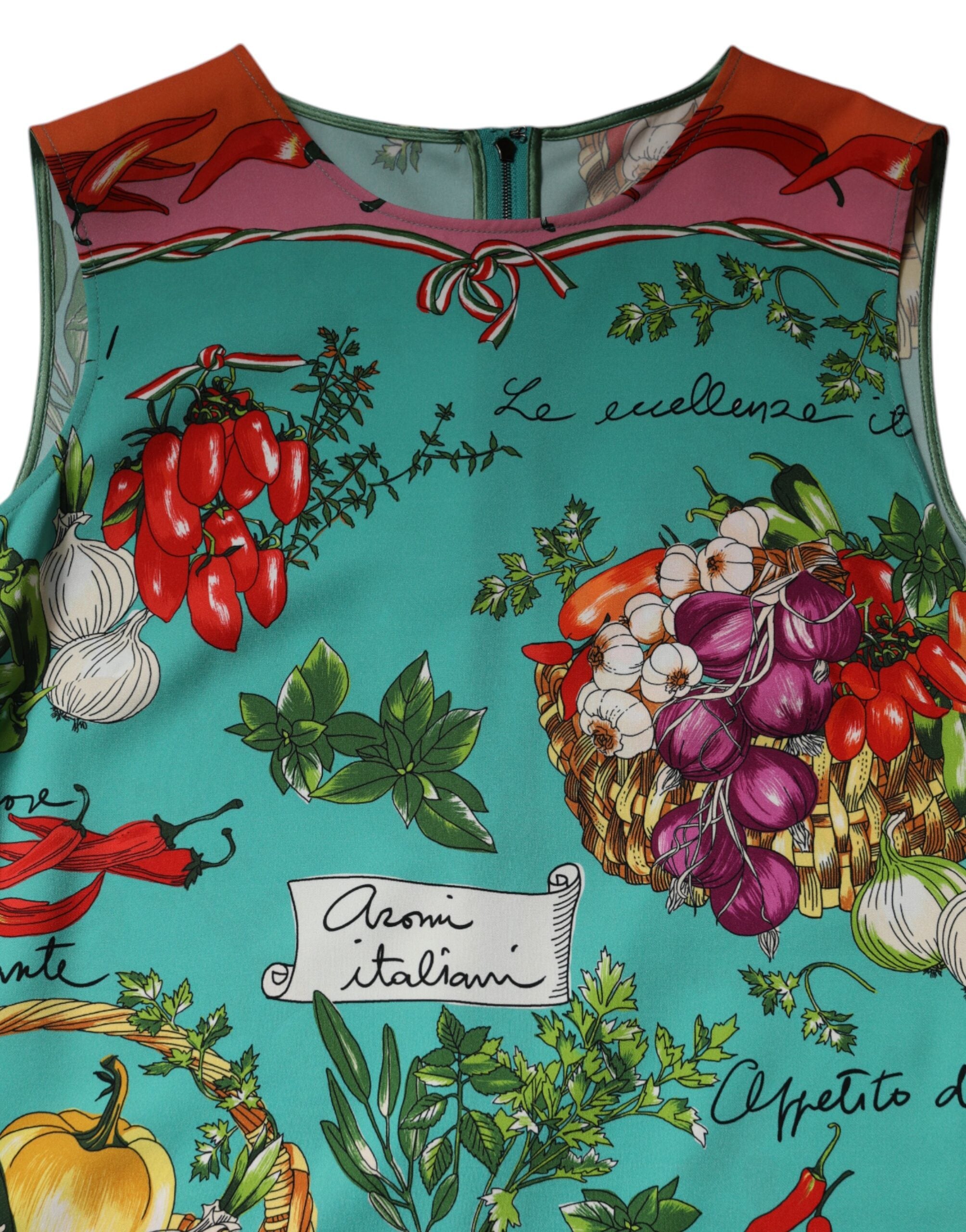 Dolce & Gabbana Multicolor Floral Silk Sleeveless Tank Top