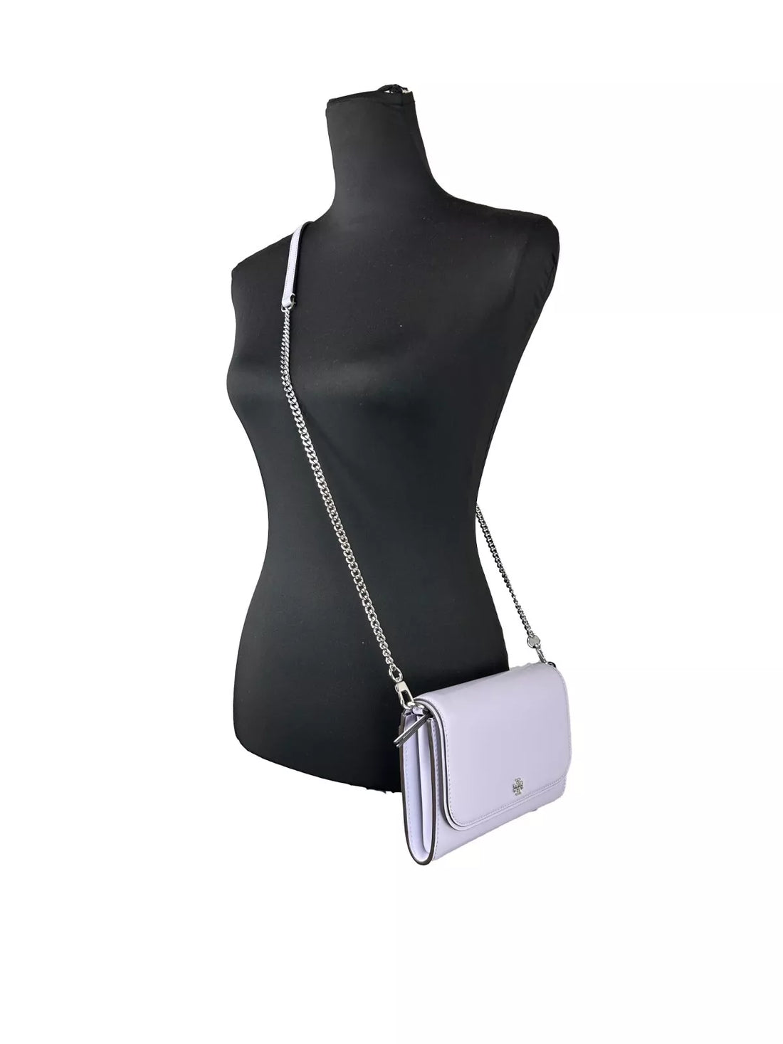 Tory Burch Patent Emerson Patent Chain Wallet Crossbody Bag